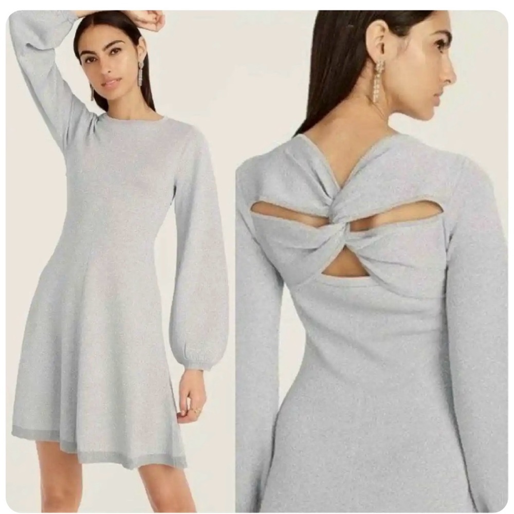 NWT J.Crew Dress - Lurex® Twist-Back Dress Size M